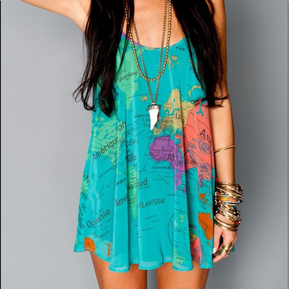 Show Me Your MuMu world map dress